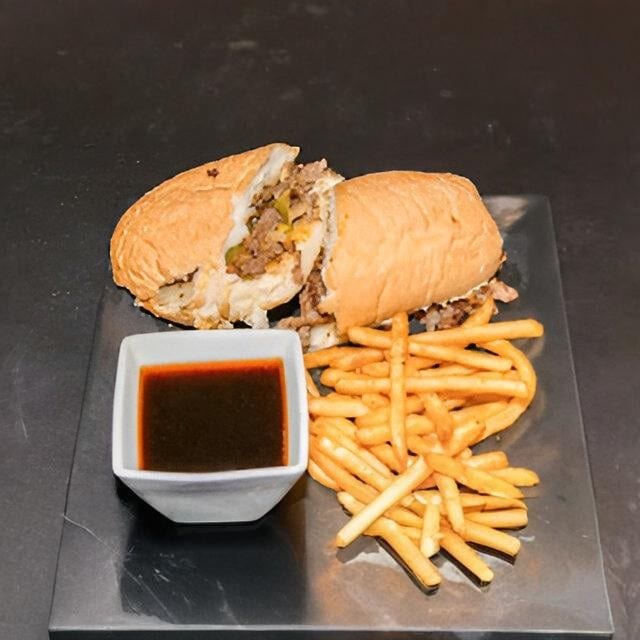 Philly Cheese Steak Sandwich.